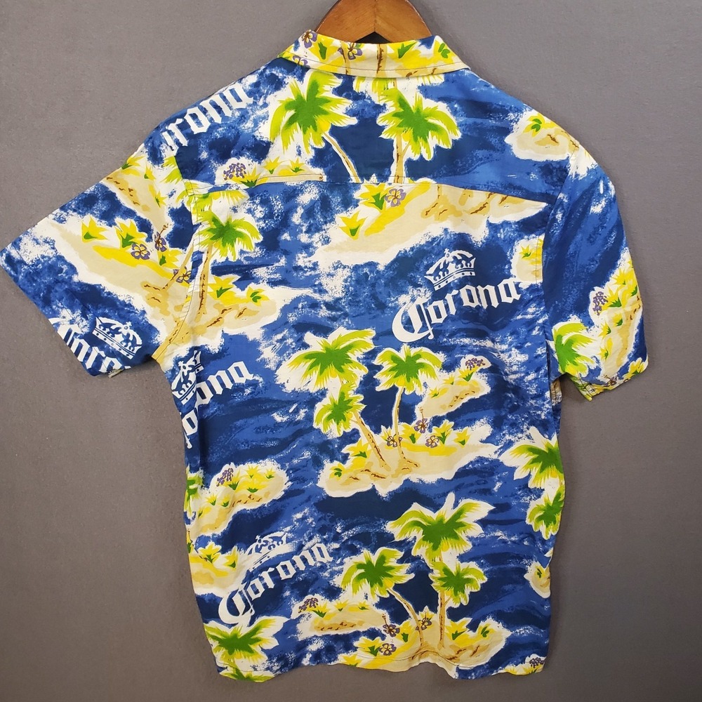 Corona Beer Shirt‎ Mens XL Hawaiian Tropical Resort Casual Button Up Luau Party - Picture 3 of 8